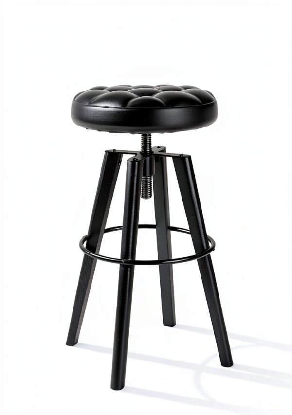 Angoily Round Stool Seat Replacement PU Leather-3