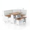 Wooden Food Service Seating Booths Assembly Required-1