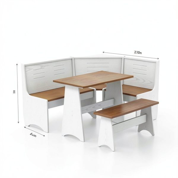 Wooden Food Service Seating Booths Assembly Required-1