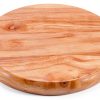 GANAZONO Wooden Round Stool Seat Rustic Metal Base-0