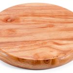 GANAZONO Wooden Round Stool Seat Rustic Metal Base-0