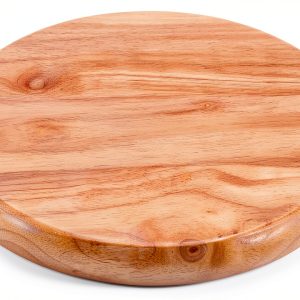 GANAZONO Wooden Round Stool Seat Rustic Metal Base-0