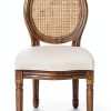 Linen Dining Chair RJPLMFV Cream Solid Design-3