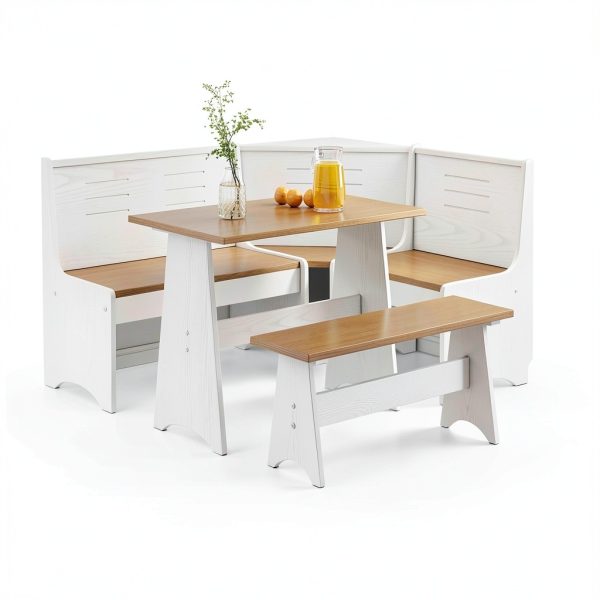 Wooden Food Service Seating Booths Assembly Required-4