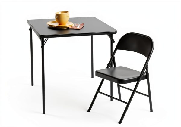 Yilaisen All-Steel Metal Folding Chair Black Durable-1