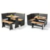 Wooden Food Service Seating Booths Assembly Required-6