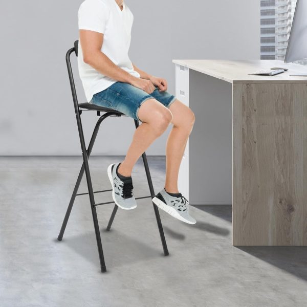 Black Bar Stool Mlonausz Carbon Steel-3