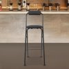 Black Bar Stool Mlonausz Carbon Steel-8