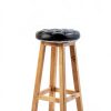 Angoily Round Stool Seat Replacement PU Leather-4