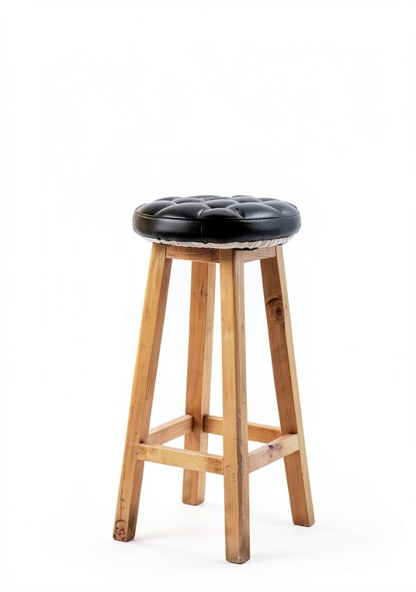 Angoily Round Stool Seat Replacement PU Leather-4