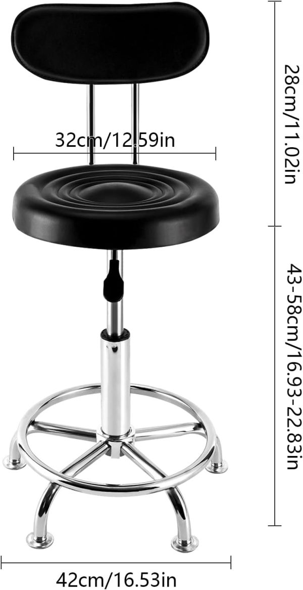 Drafting Swivel Chair Ficwzw Modern PU Seat-2