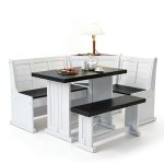 KOBY HOME L-Shape Dining Set Solid Wood Space Saver-0