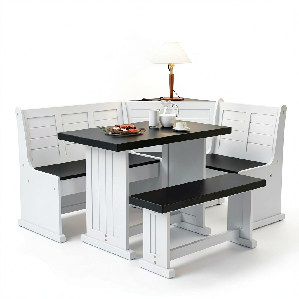 KOBY HOME L-shape dining set in a compact kitchen corner