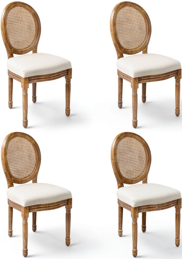 Linen Dining Chair RJPLMFV Cream Solid Design-0