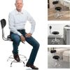 Drafting Swivel Chair Ficwzw Modern PU Seat-6
