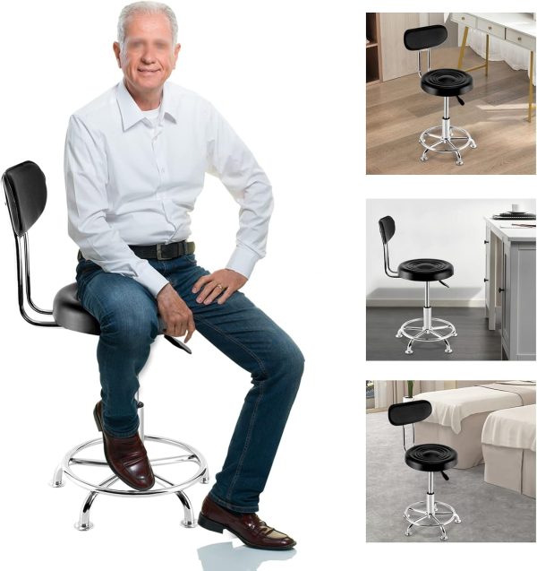 Drafting Swivel Chair Ficwzw Modern PU Seat-6