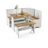Wooden Food Service Seating Booths Assembly Required-3