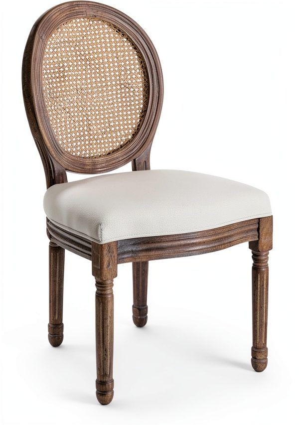 Linen Dining Chair RJPLMFV Cream Solid Design-1