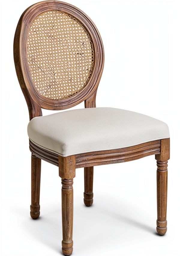 Linen Dining Chair RJPLMFV Cream Solid Design-2