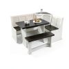 KOBY HOME L-Shape Dining Set Solid Wood Space Saver-3