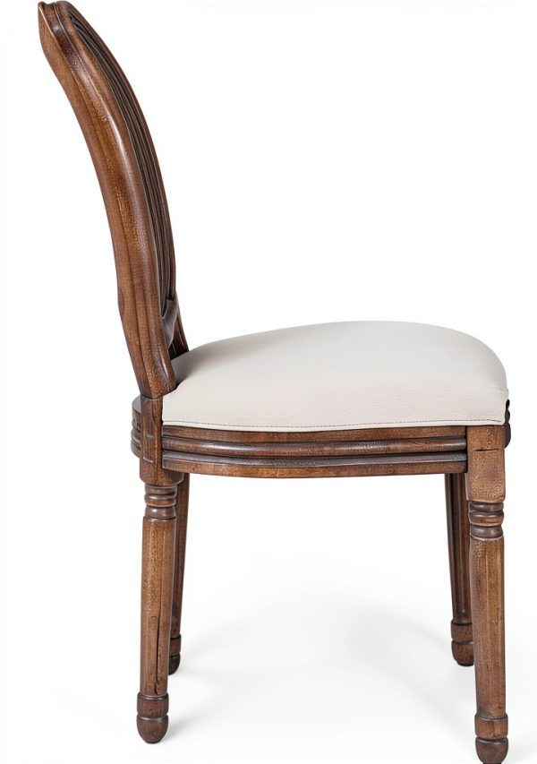 Linen Dining Chair RJPLMFV Cream Solid Design-4