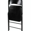 Yilaisen All-Steel Metal Folding Chair Black Durable-3