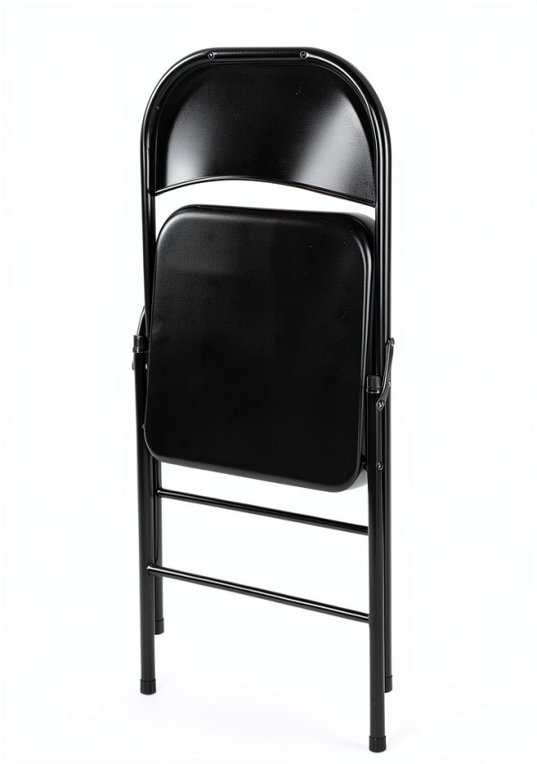 Yilaisen All-Steel Metal Folding Chair Black Durable-3