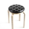Angoily Round Stool Seat Replacement PU Leather-7
