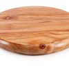 GANAZONO Wooden Round Stool Seat Rustic Metal Base-2