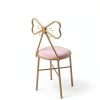 Pyroarle Pink Butterfly Backrest Vanity Chair Iron-3
