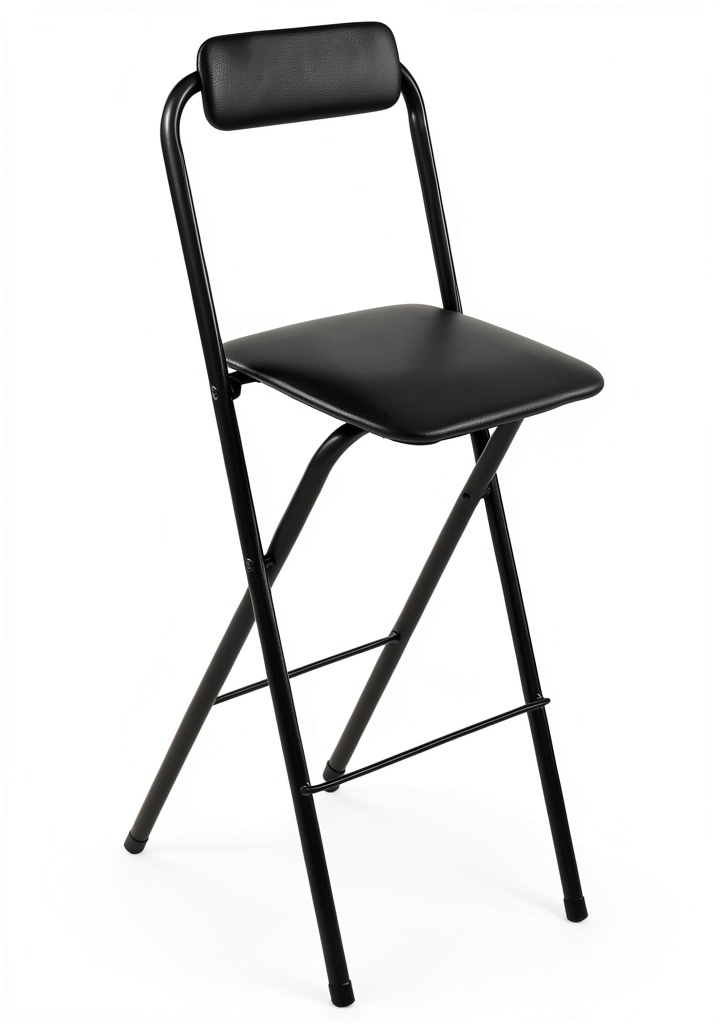 Black modern bar stool in a kitchen setting
