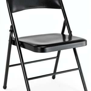 Yilaisen All-Steel Metal Folding Chair Black Durable-0