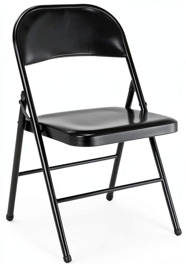 Yilaisen All-Steel Metal Folding Chair Black Durable-0