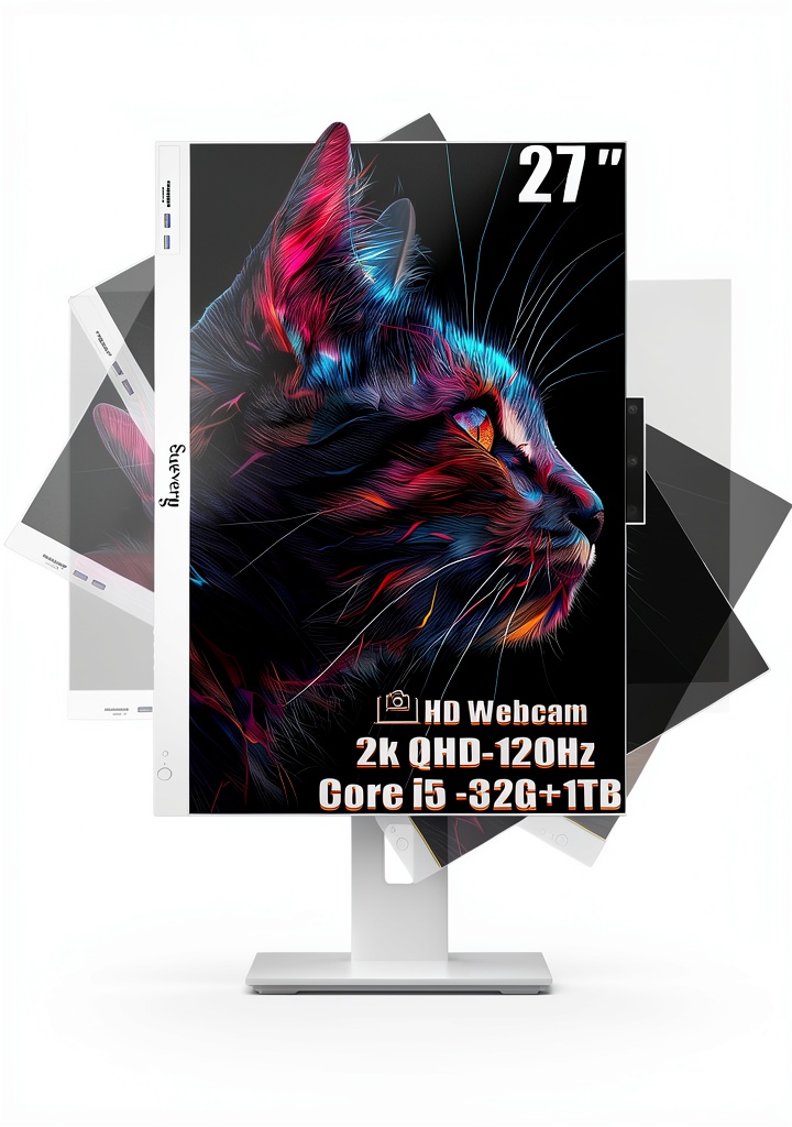 SUEVERY 27Inch-2K-120Hz All-in-One Desktop Computer