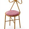 Pyroarle Pink Butterfly Backrest Vanity Chair Iron-2