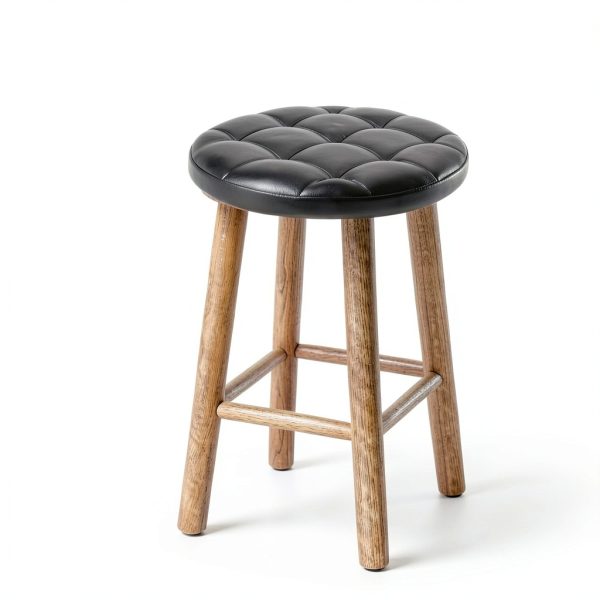 Angoily Round Stool Seat Replacement PU Leather-1