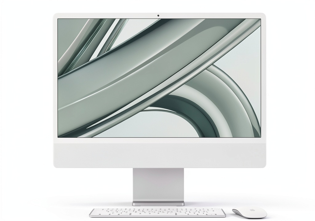 Apple iMac 24 on a wooden desk