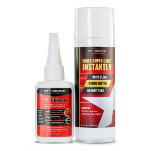 Starbond 2 oz Thick CA Glue with 6 oz Activator – Glue for Woodworking-0
