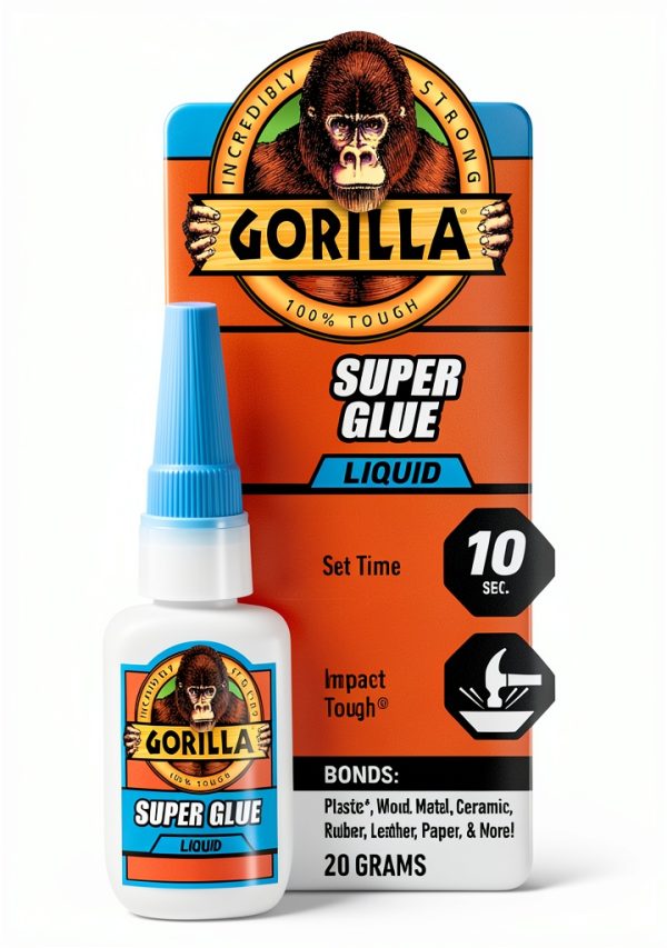 Gorilla Super Glue Clear 20g All Purpose Fast Dry Cyanoacrylate-0