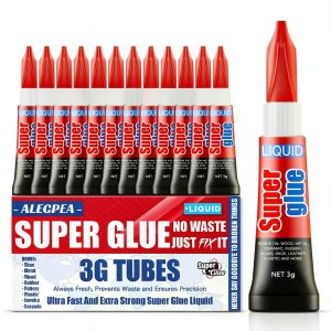 Super Glue ALECPEA 3g Liquid Pack of 12 Fast Thin Strong Cyanoacrylate-0