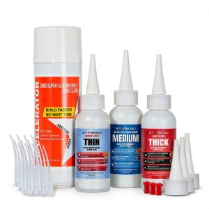 Starbond CA Glue Kit Thin Medium Thick 2 oz Bottles plus 6 oz-0