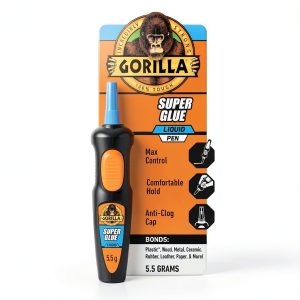 Gorilla Super Glue Pen Cyanoacrylate Fast-Setting Precise 5.5g-0